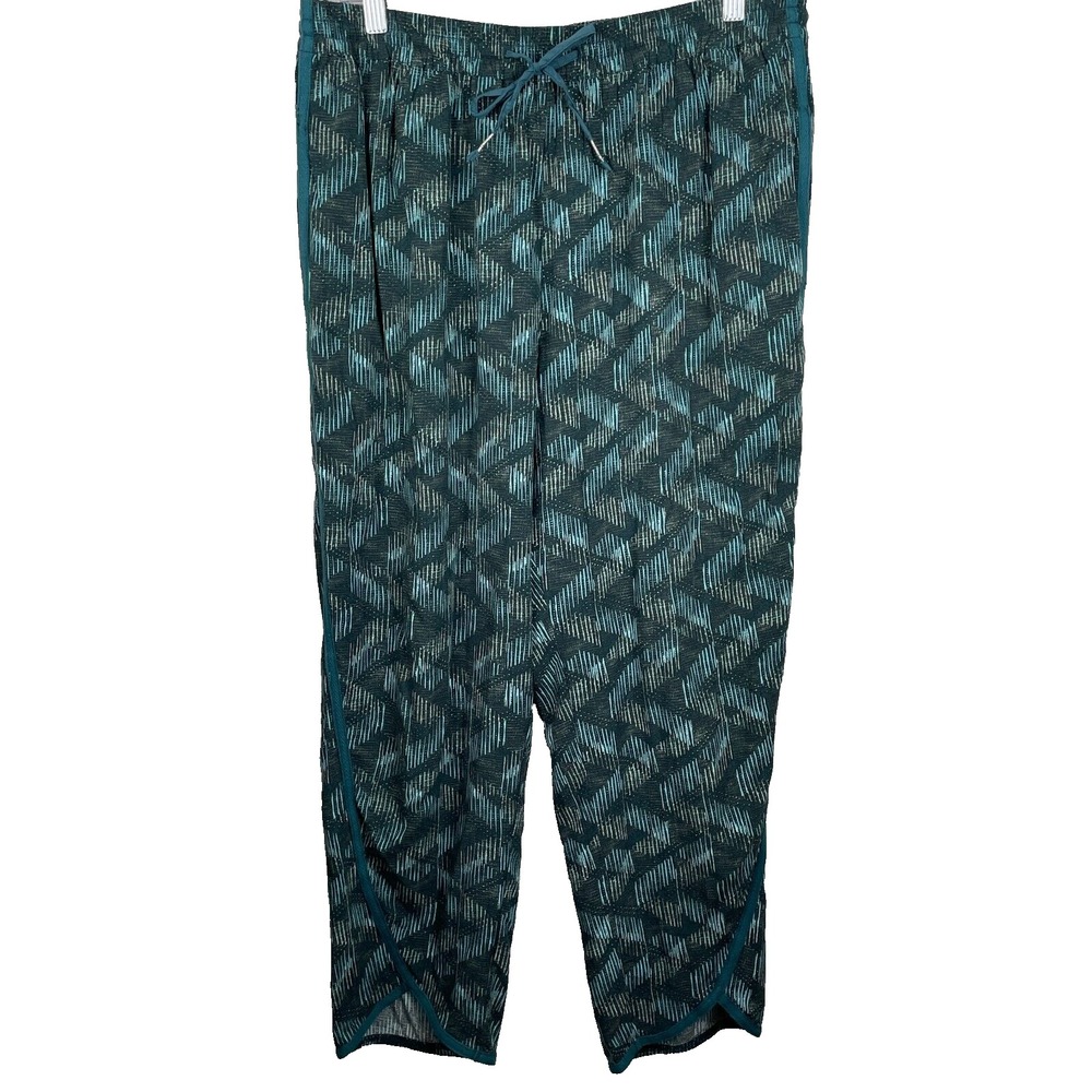 Hei Hei‎ Anthropologie Harem Pants Womens Large Blue Geometric Art to Wear Crop